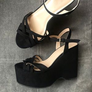 Charlotte Russe Black Wedges